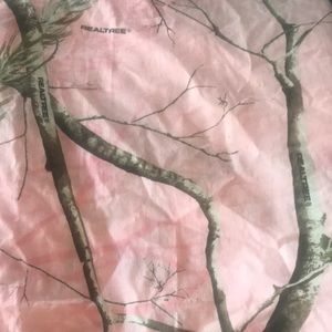 Pink camouflage flat sheet or fabric